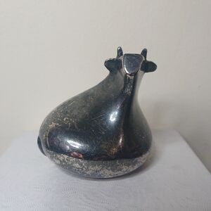 Dansk International Designs - Silver Cow Bull Sculpture - Paper Weight - Japan